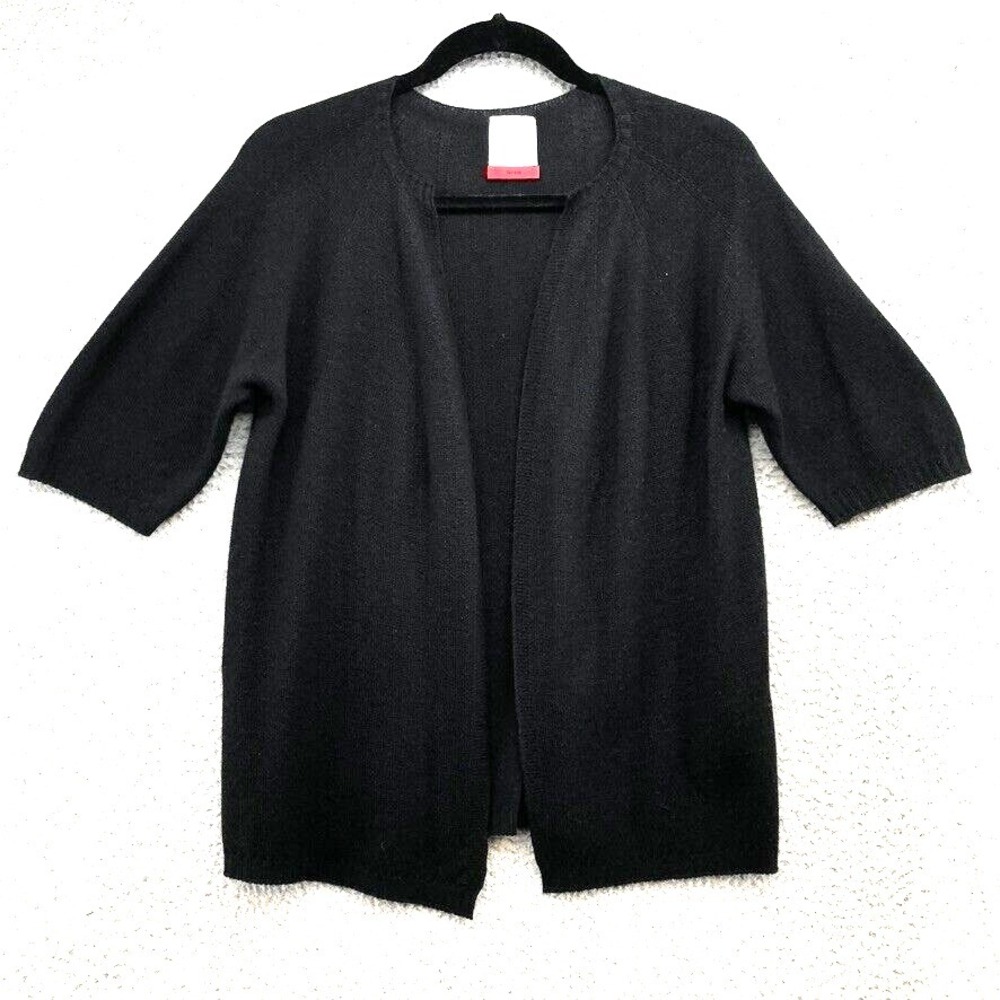120% Cashmere Cardigan Sweater Womens Medium Black 120 Percent Normcore‎